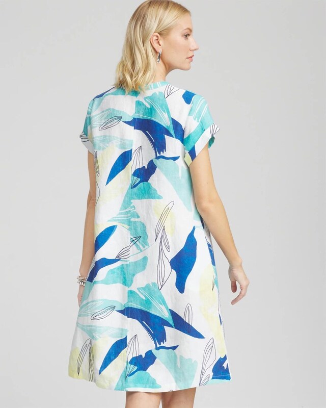 Cuff Sleeve Linen Dress - image 3